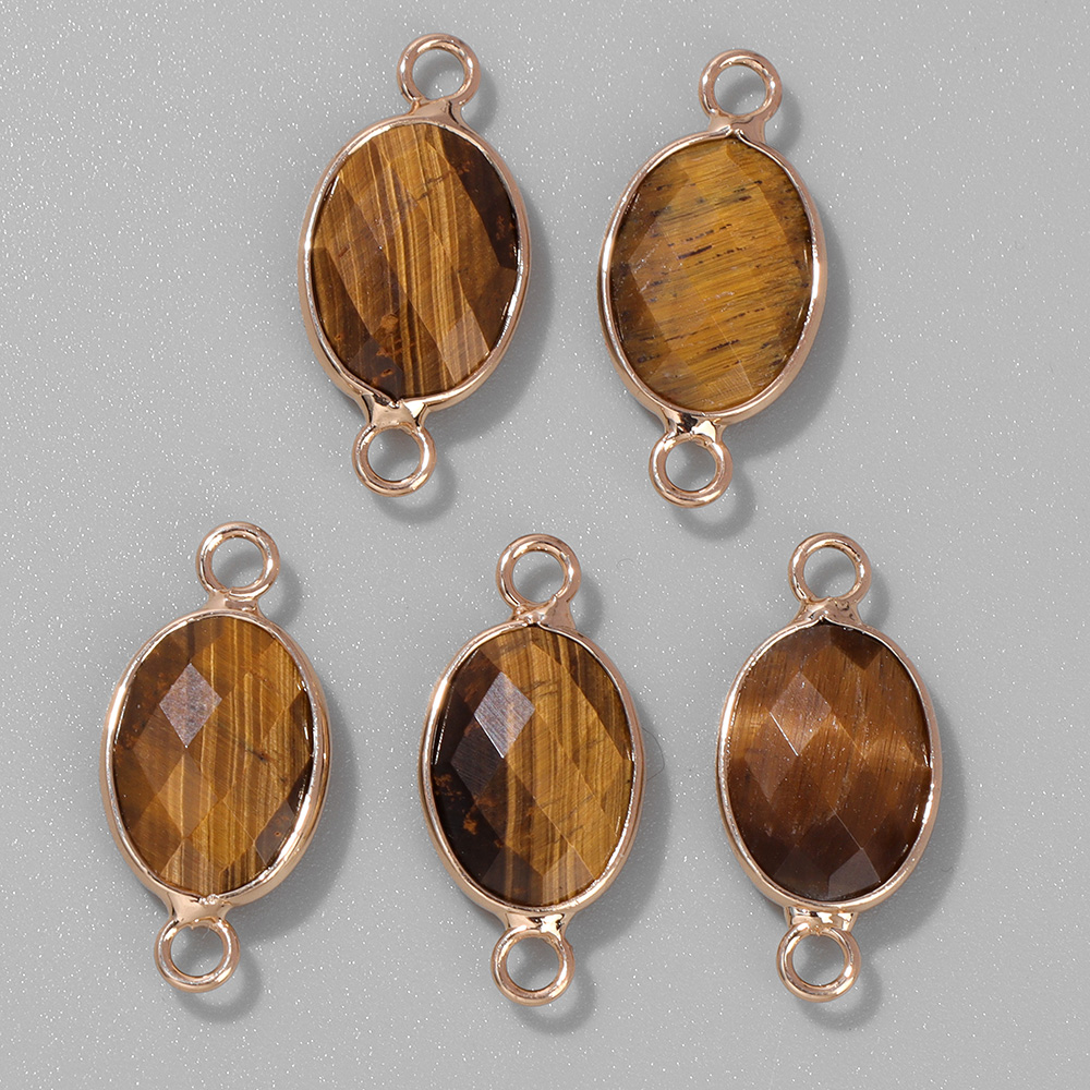 Crystal Pendant Necklace Natural Stone - 3 adet Faceted doğal taş kolye