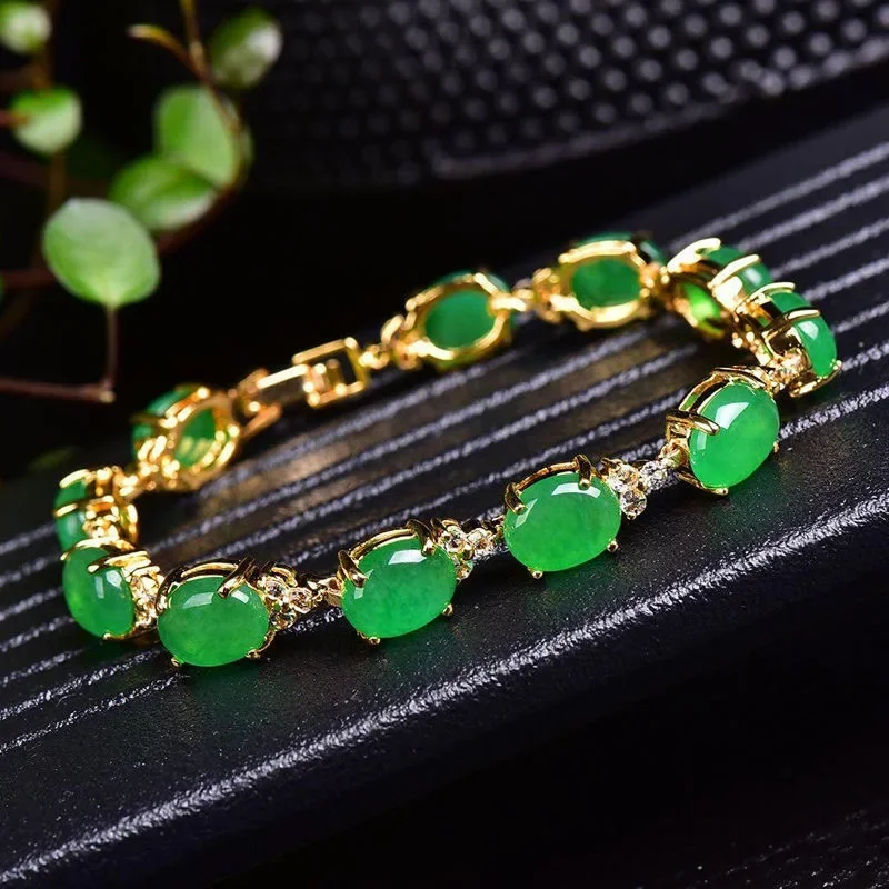 Bracelets - Doğal Yeşil Yeşim Akik AŞK Boncuk