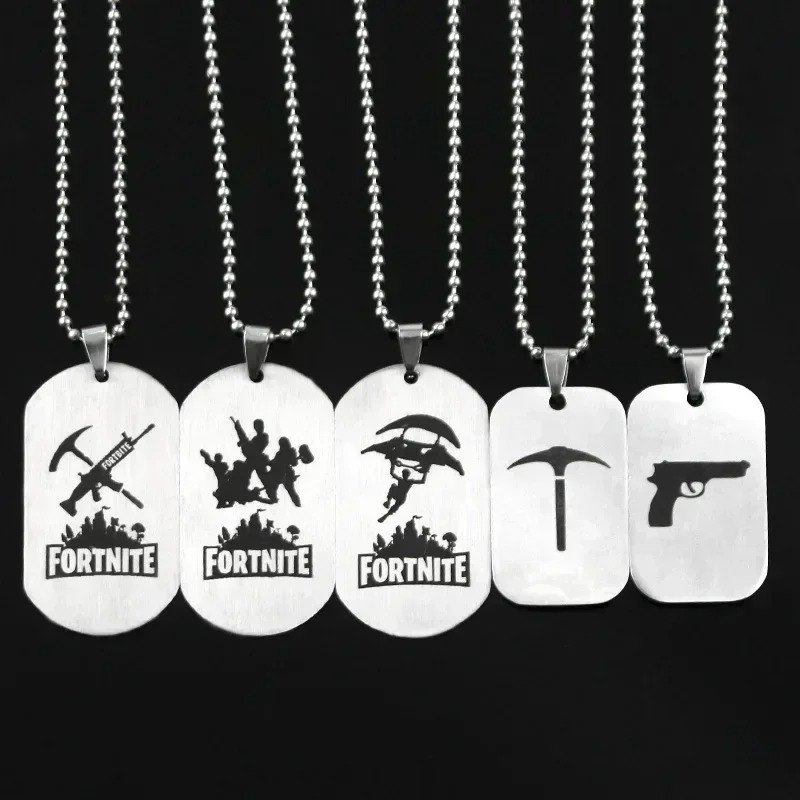 Anime Pendant Necklace - Oyun Fortnite Anime Kolye Paslanmaz Çelik