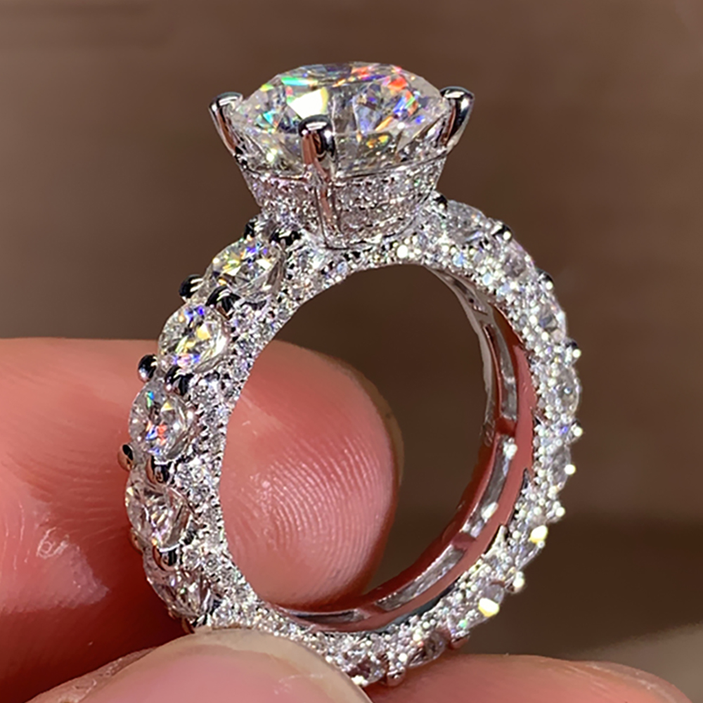 Moissanite Engagement Ring 1 Carat - Özel Tasarım 18 Ayar Au750 Beyaz