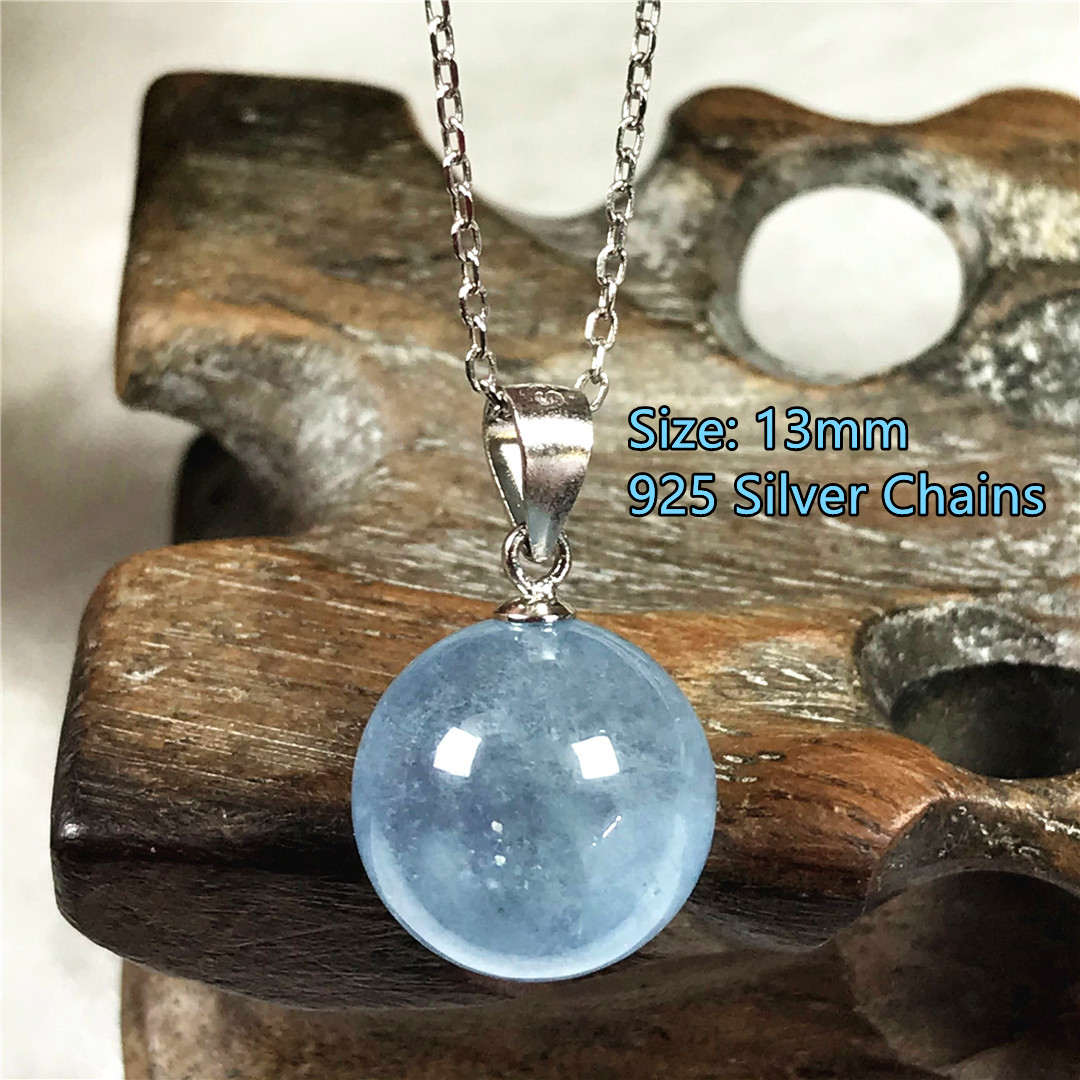 Kadınlar için 13mm doğal mavi  - 925 Sterling Silver Chain Necklace Men incelemesi ve fiyatı
