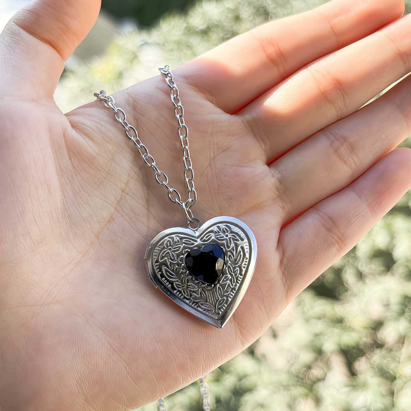 Moda Barok Vintage Kalp Şeklin - Heart Locket Necklace Photo incelemesi ve fiyatı