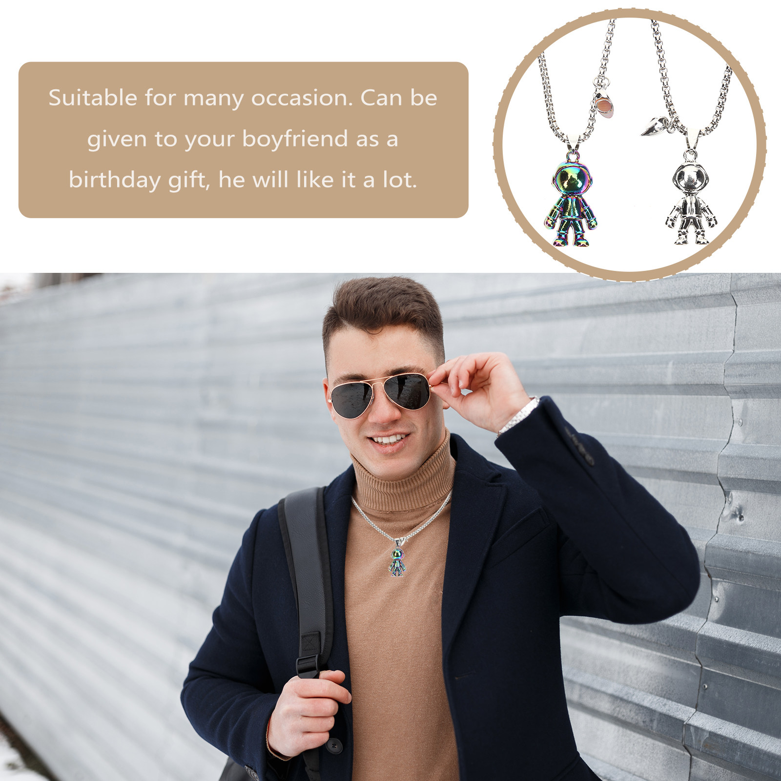 1 Çift Uyumlu, Astronot Figürl - Magnetic Couple Matching Necklaces incelemesi ve fiyatı