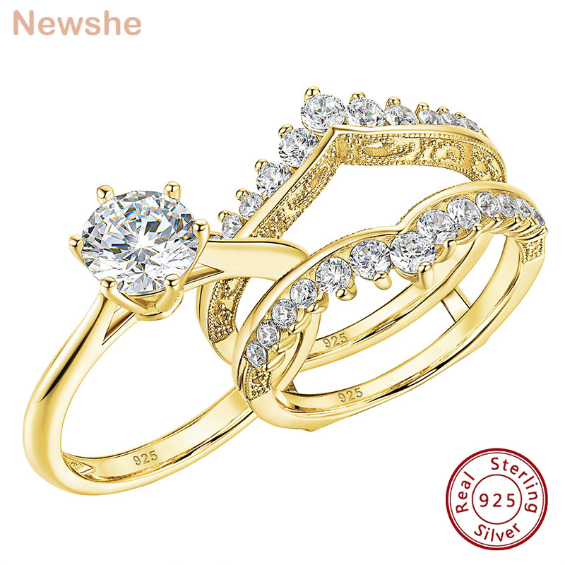 Newshe 14k Sarı Altın Kaplama  - Moissanite Engagement Ring 1 Carat incelemesi ve fiyatı