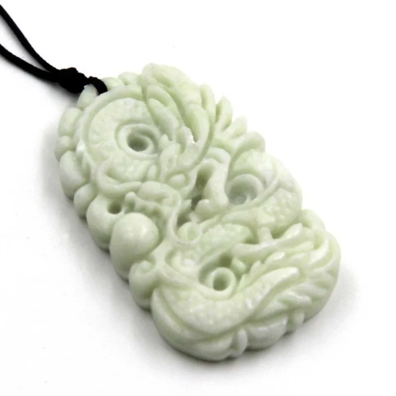 Doğal Beyaz yeşim Ejderha Phoe - Necklaces incelemesi ve fiyatı