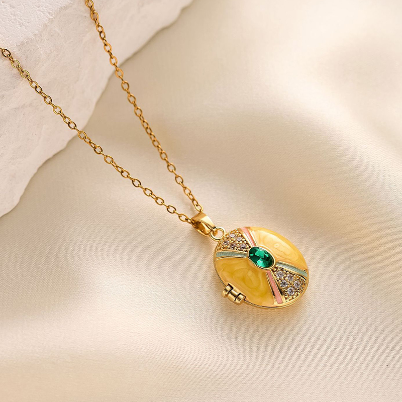 ANENJERY 316L Paslanmaz Çelik  - Heart Locket Necklace Photo incelemesi ve fiyatı