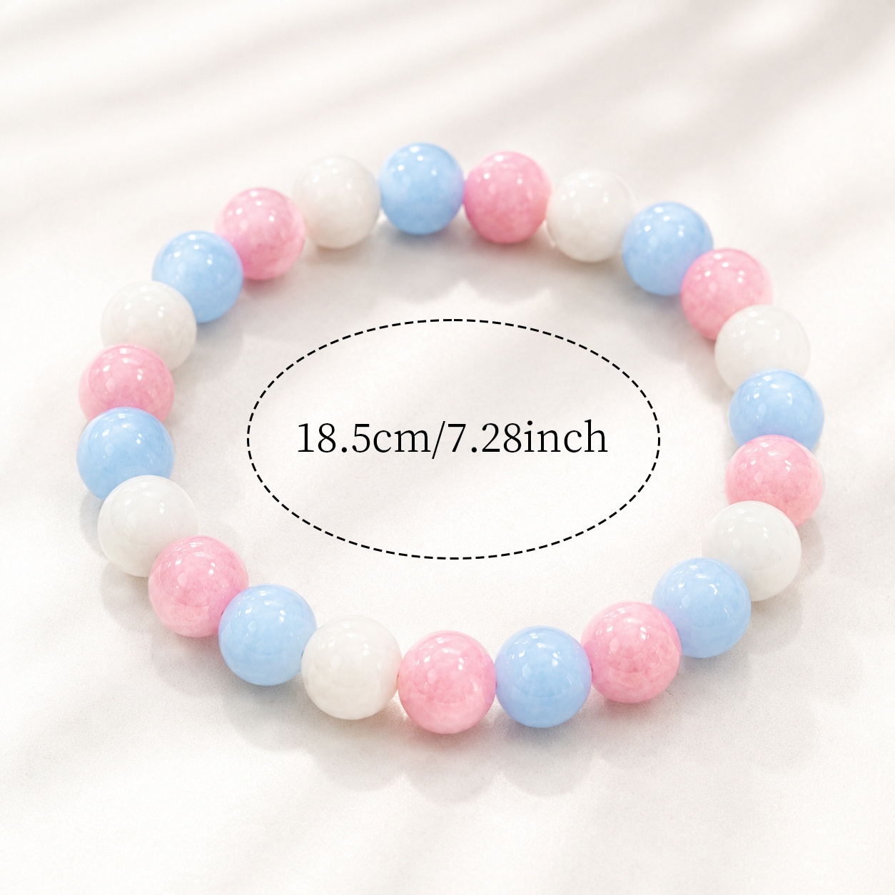 1 adet Pembe Mavi Beyaz Yuvarl - Bracelets incelemesi ve fiyatı