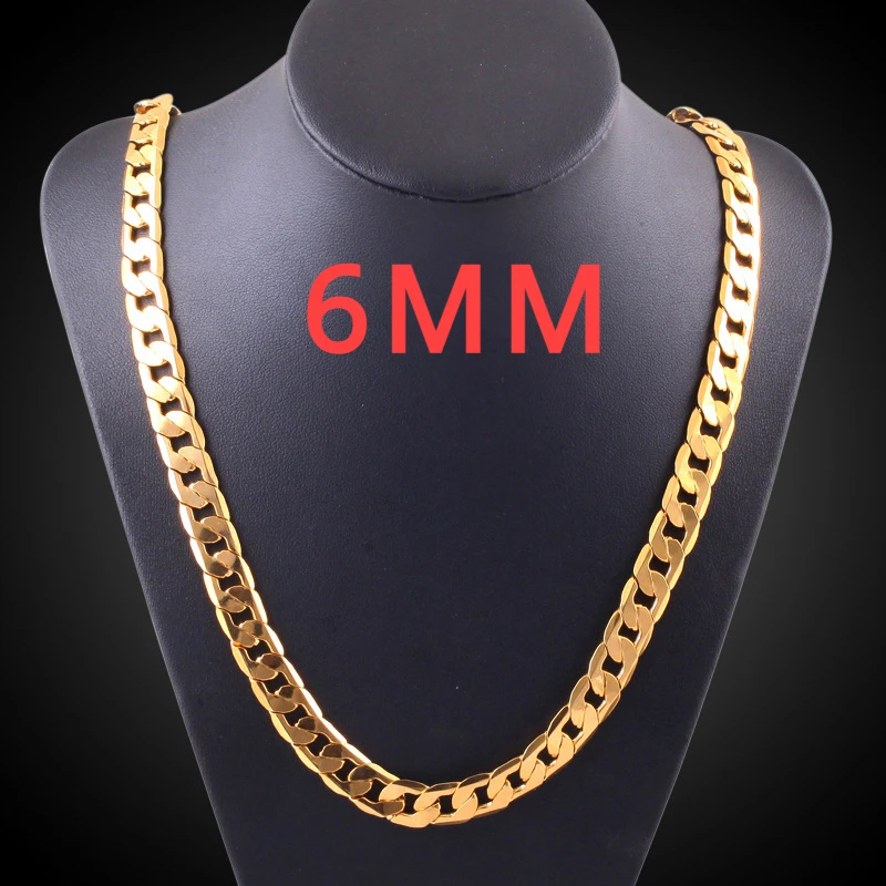 Whosale 925 ayar gümüş 6MM 18K - 925 Sterling Silver Chain Necklace Men incelemesi ve fiyatı