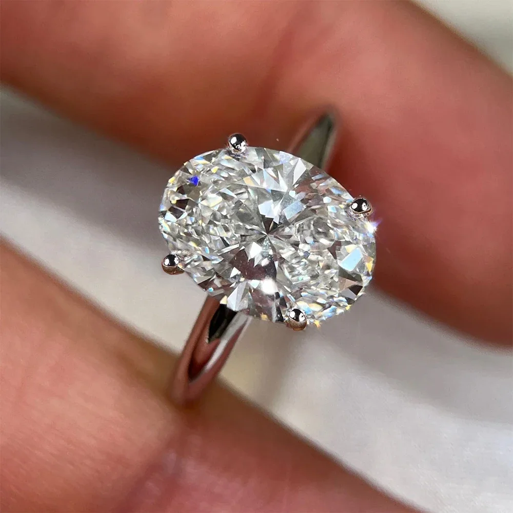 1/2/3 Karat Oval Kesim Mozanit - Moissanite Engagement Ring 1 Carat incelemesi ve fiyatı