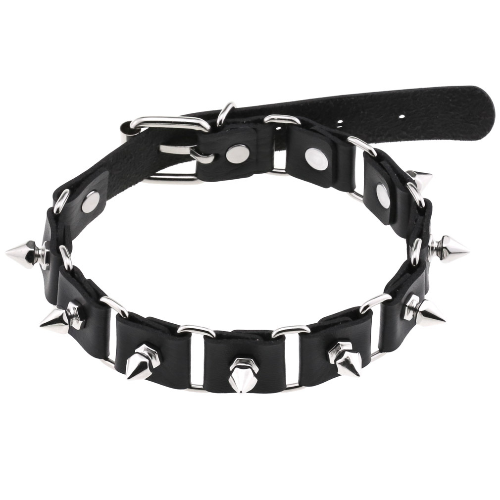 Siyah deri kalp gerdanlık yaka - Goth Punk Spike Choker incelemesi ve fiyatı