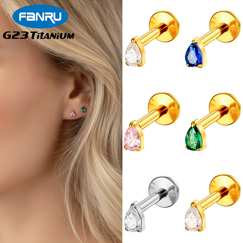 1PC G23 Titanyum 16G Su Damlas - Earrings incelemesi ve fiyatı