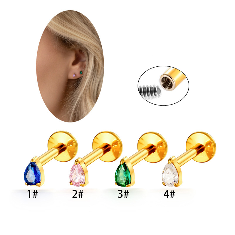 1PC G23 Titanyum 16G Su Damlas - Earrings incelemesi ve fiyatı
