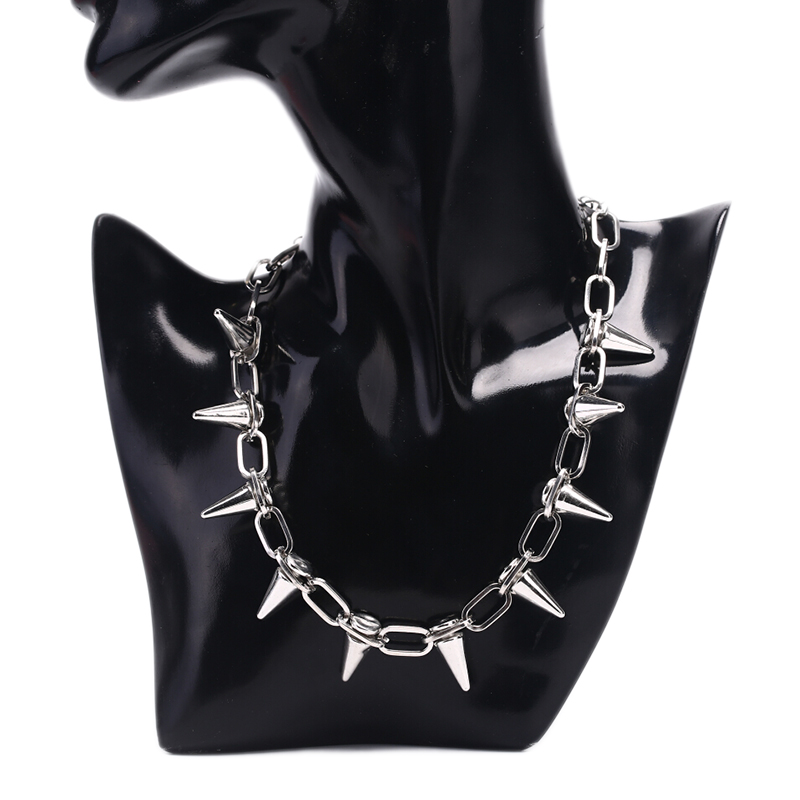 Yeni perçinler Chokers Punk Pu - Goth Punk Spike Choker incelemesi ve fiyatı