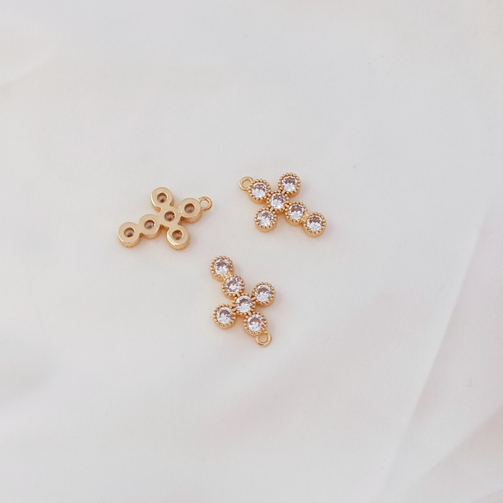 14 Ayar Altın Kaplama Zirkon Ç - Cross Pendant Necklace Gold incelemesi ve fiyatı