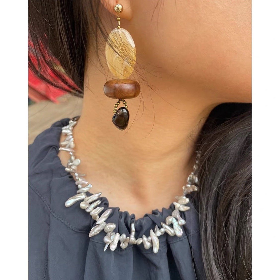 Bohem Barok İnci Choker Kolye, - Pearl Choker Necklace Vintage incelemesi ve fiyatı