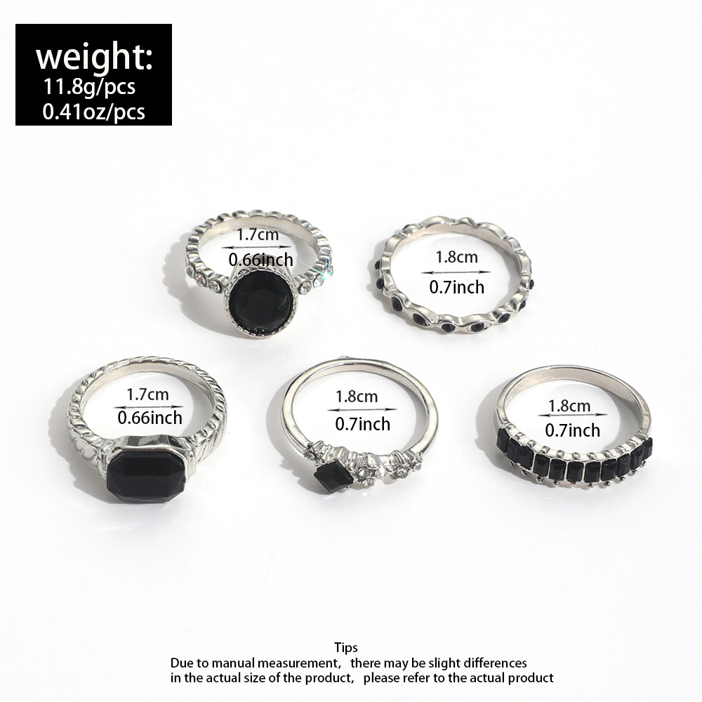 Kadınlar için Retro Tarzı Siya - Vintage Punk Knuckle Rings Set incelemesi ve fiyatı